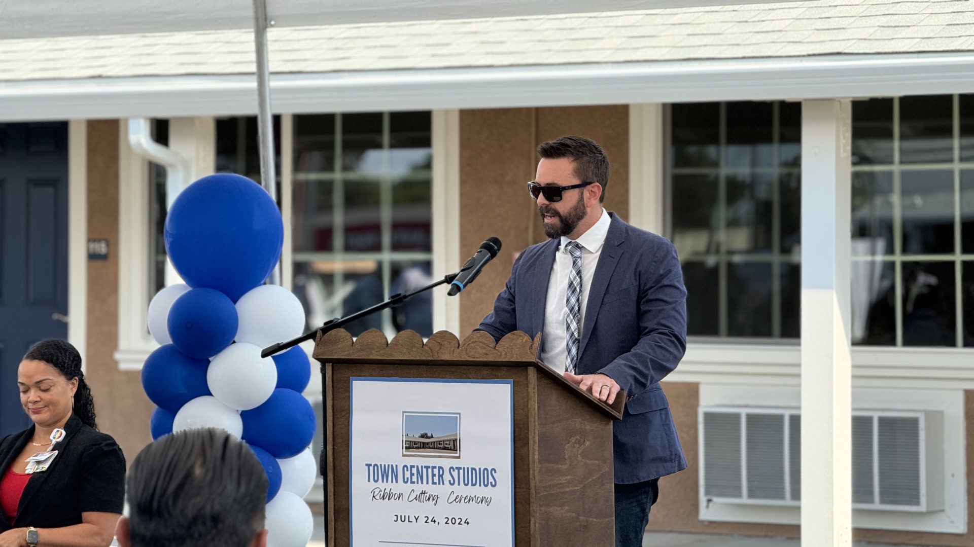 CVLIHC executive Director Jon Mendelson speaking at a podium